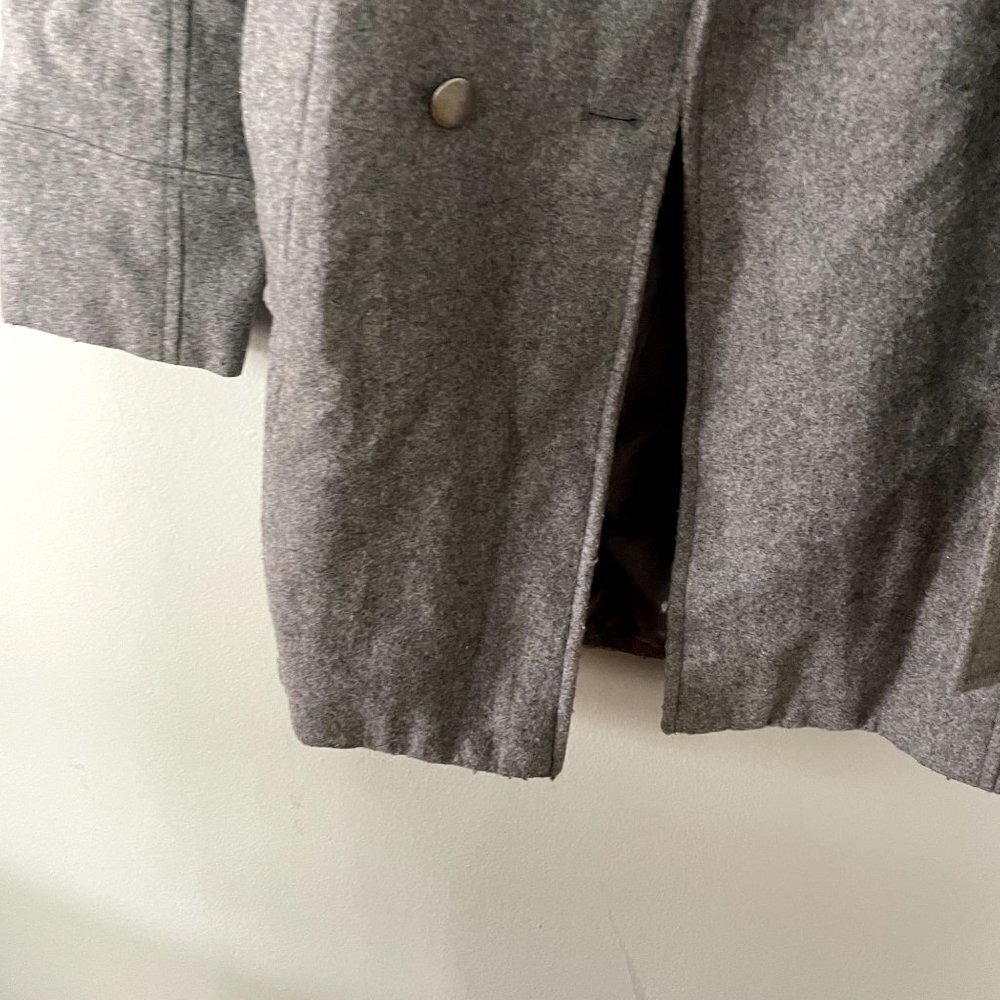 New York & Co gray peacoat comfortable warm winter fall style pockets double - Picture 6 of 7
